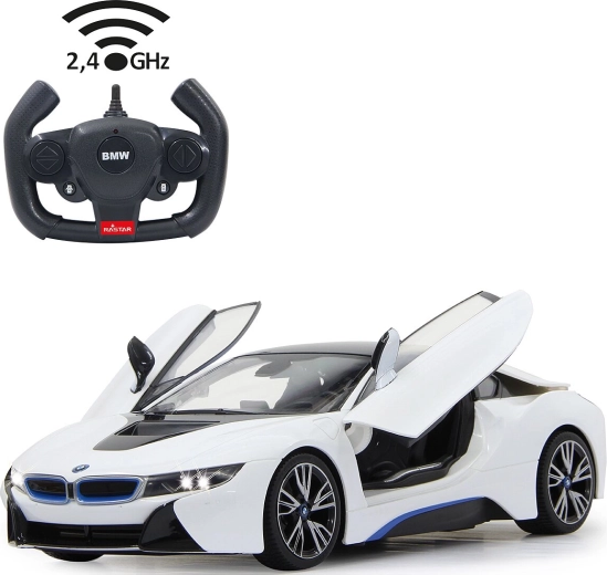 Jamara BMW i8 távirányítós autó 1:14 méretarányban, fehér, 2,4 GHz-es, nyitható ajtókkal