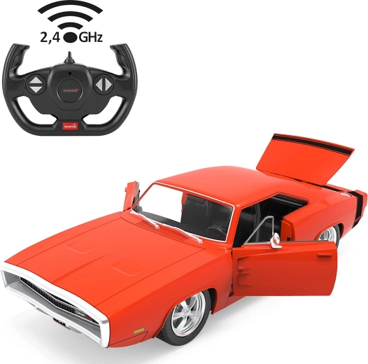 RC modell Dodge Charger R/T 1970 1:16 méretarányban, piros