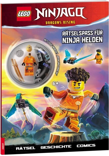 LEGO NINJAGO – fejtörős szórakozás ninja hősöknek (német nyelvű könyv) miniszettel