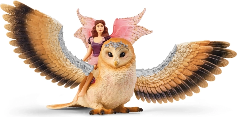 Schleich Bayala tündér repülő baglyon