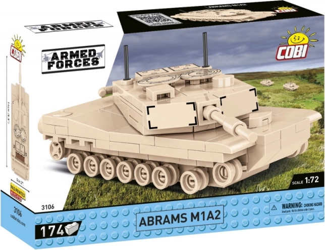COBI Abrams M1A2 – 1:72-es harckocsi építőkészlet (174 elem)