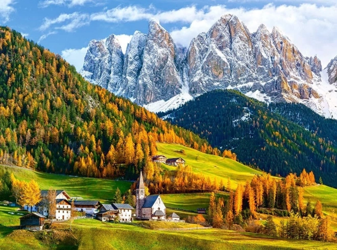 2000 darabos puzzle – Szent Magdolna-templom, Dolomitok