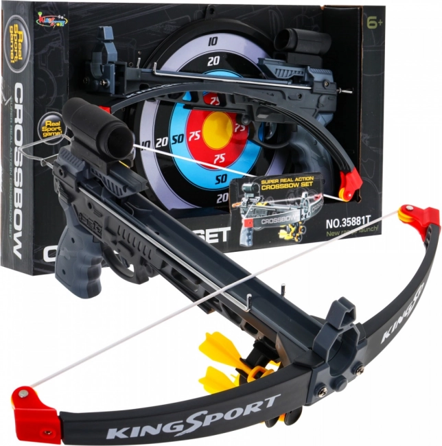 Gyermek számszeríj (6+) Sport készlet 7 db + Célpont + 5 nyíl + Irányzék