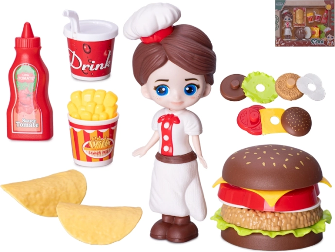 Szakács baba 15 cm kiegészítőkkel