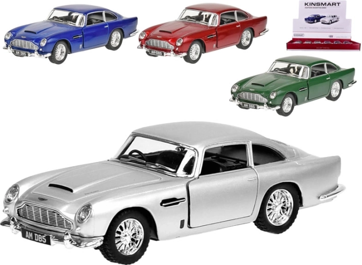Fém autómodell KINSMART Aston Martin DB5 1:38 visszahúzós meghajtással