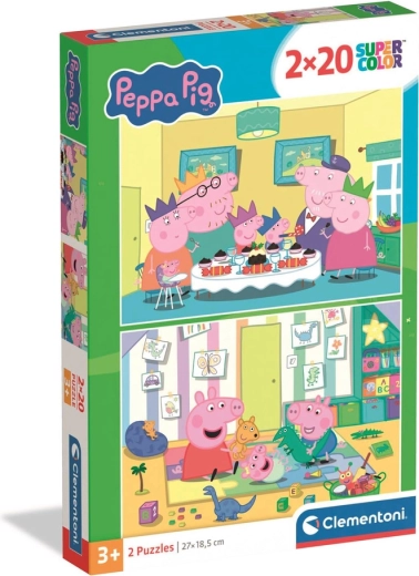 Puzzle 2x20 Super Color PEPPA PIG a Clementoni-tól