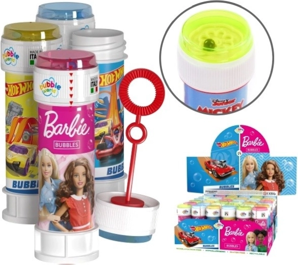 Buborékfújó Mattel Barbie és Hot Wheels 60 ml display 36 db