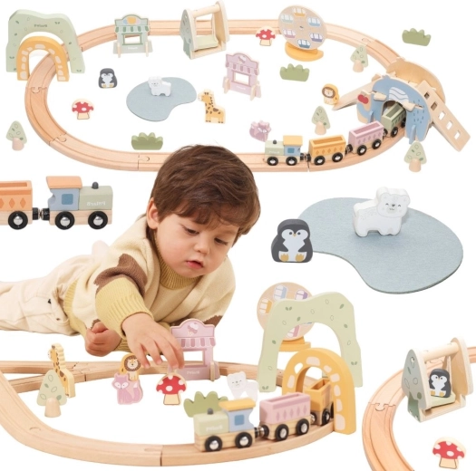 Viga fa vasút szett 62 darab