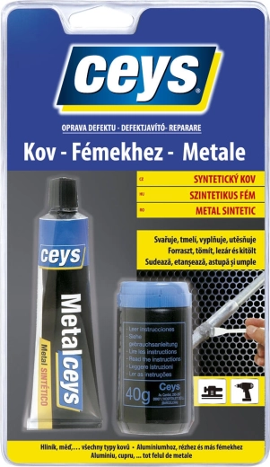 Fém töltőanyagú kétkomponensű kitt 40 ml + 40 g CEYS