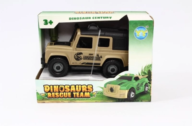 Dinoszauruszos autó csavarozható kerekekkel