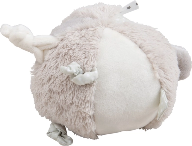 Bigjigs Baby mackós csörgő – aktív plüss labda