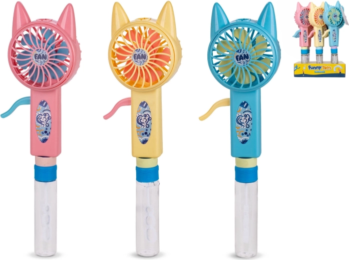 Buborékfújó ventilátorral – cica, 29 cm