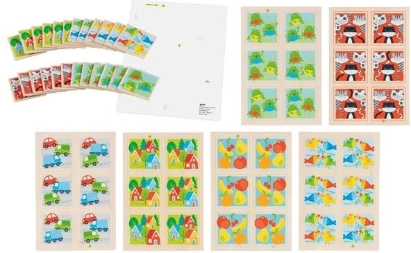 Goki memóriajáték Nézz közelebb – fa párosító játék gyerekeknek