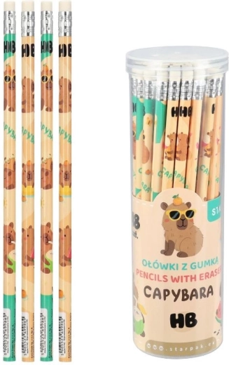 HB ceruza radírral Kapibara – 1 db