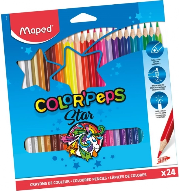 MAPED Color'Peps háromszögletű színes ceruzák 24 db