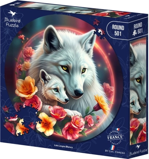 Bluebird kerek puzzle Fehér farkasok 501 darab