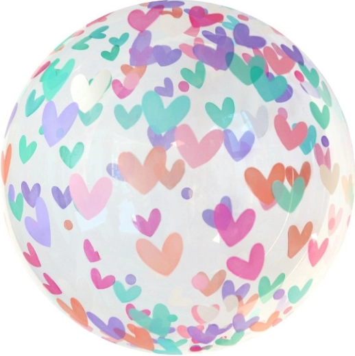 Aqua kristály ballon szívecskékkel