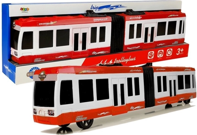 Csuklós busz lendkerekes, piros