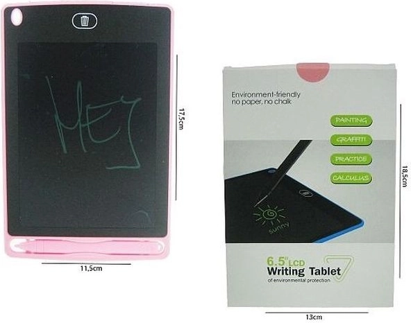 Elektronikus LCD rajztábla (elektronikus jegyzetpad) 16 cm