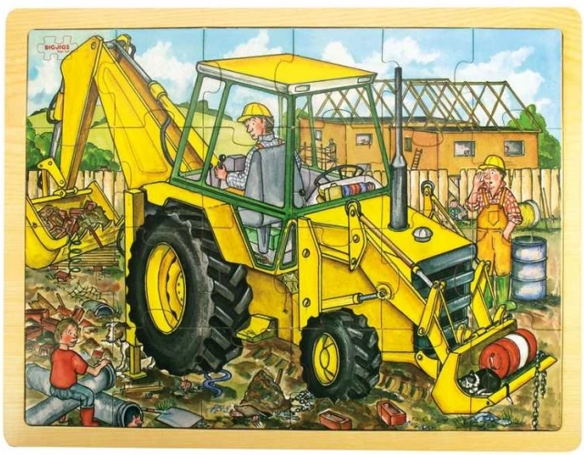 Bigjigs Toys fa kirakó markológép 24 darabos