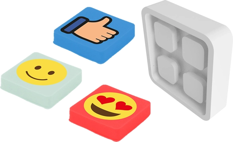 Pixie Crew fényvisszaverő emoji jelvény