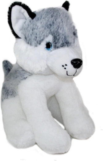 Interaktív plüss husky kutya 24 cm