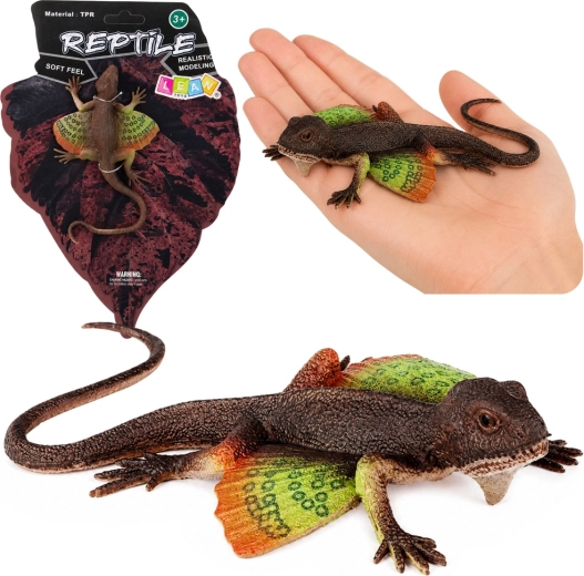 Realistis TPR gumifigura a redős agámáról 13 cm