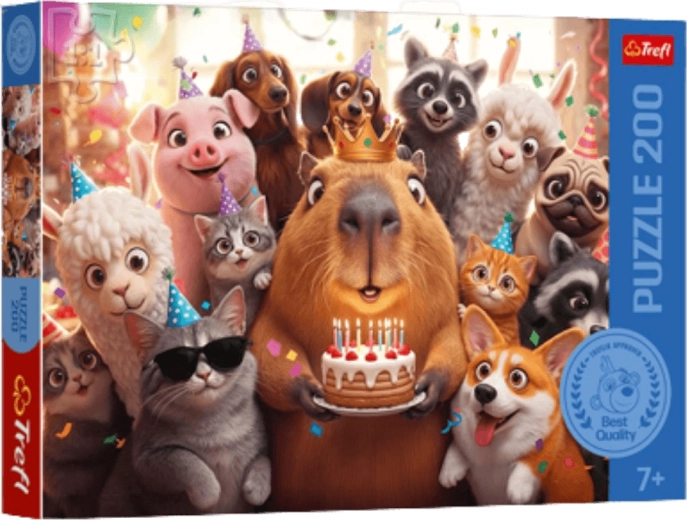 Trefl puzzle kapibara és születésnapi torta (200 darab)