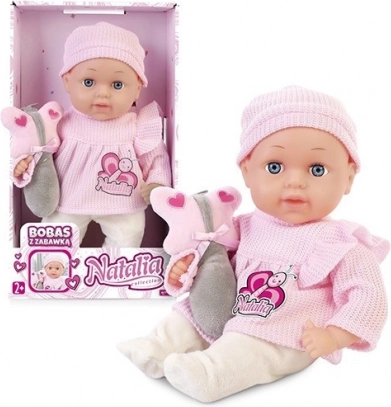 NATALIA baba – kisbaba 33 cm játékkal