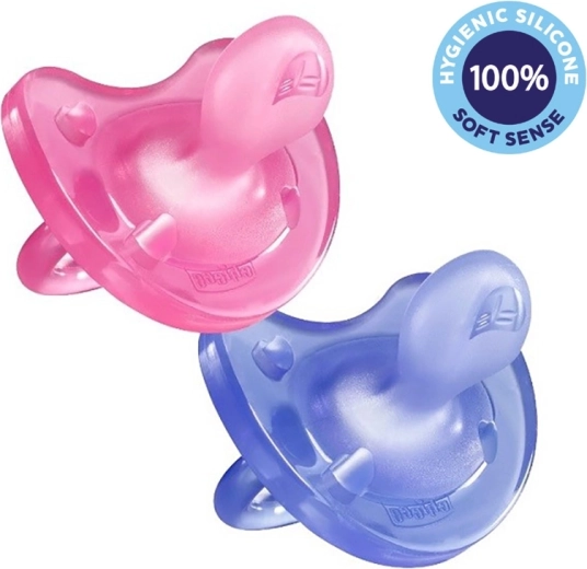 Chicco Physio Soft teljes szilikon cumi lányoknak 16–36 hó, 2 db