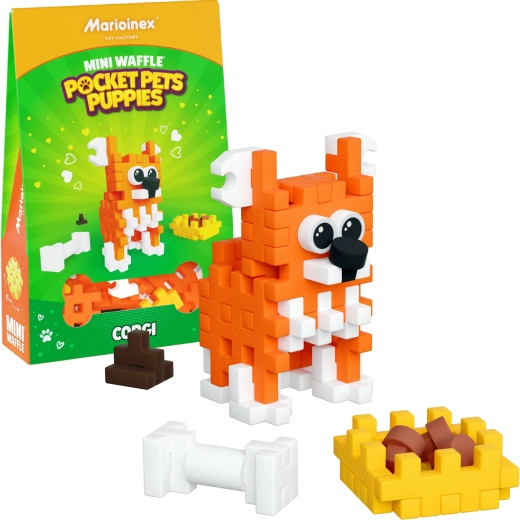Mini Waffle Pocket Pets építőkészlet – corgi