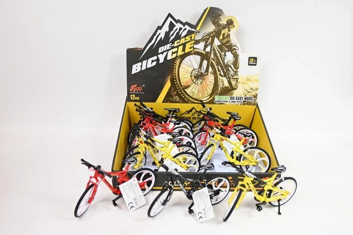 Cross/trek stílusú fém kerékpár miniatűr, 19 cm