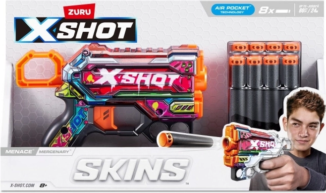 ZURU X-Shot Skins Menace Mercenary habszivacs kilövő gyerekeknek
