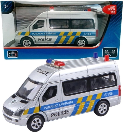 Rendőrautó Mercedes-Benz lendkerekes funkciókkal