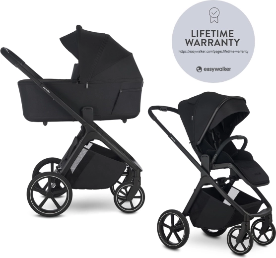 Easywalker kombinált babakocsi Zoey Go Pure Black