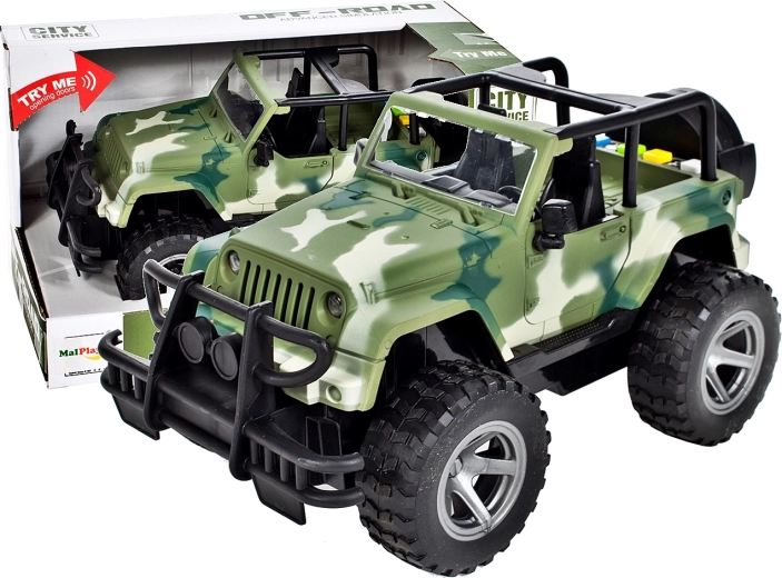 Jeep Wrangler 1:16 – hang- és fényjáték