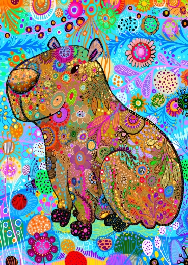 Enjoy puzzle mintás kapibara 1000 darabos