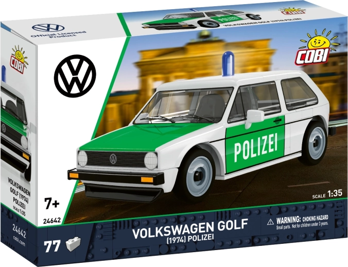 Cobi Volkswagen Golf I (1974) Polizei 1:35 - építőkészlet