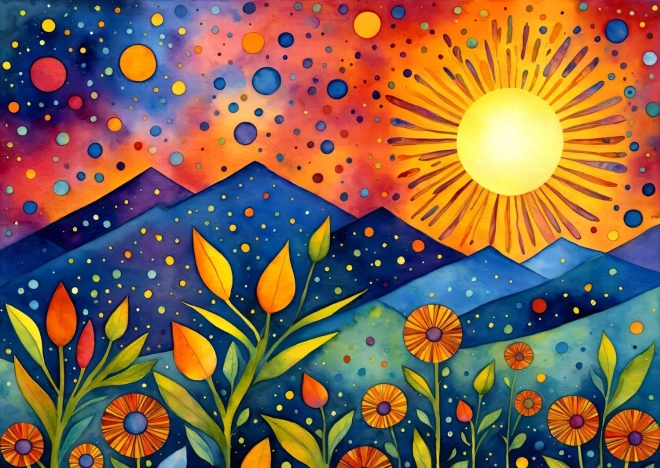 Naplementében eső kirakó 1000 darab