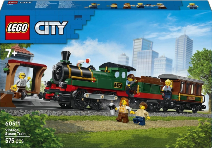 LEGO City Retro vonat gőzmozdonnyal