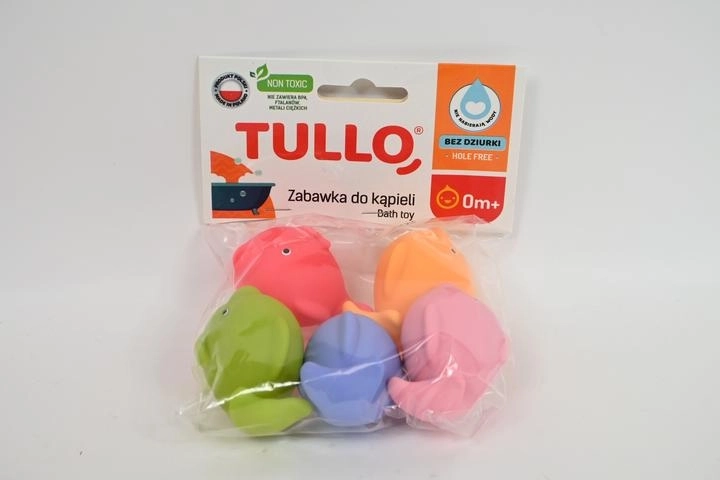 Színes fürdőhalacskák lyuk nélkül (5 db)