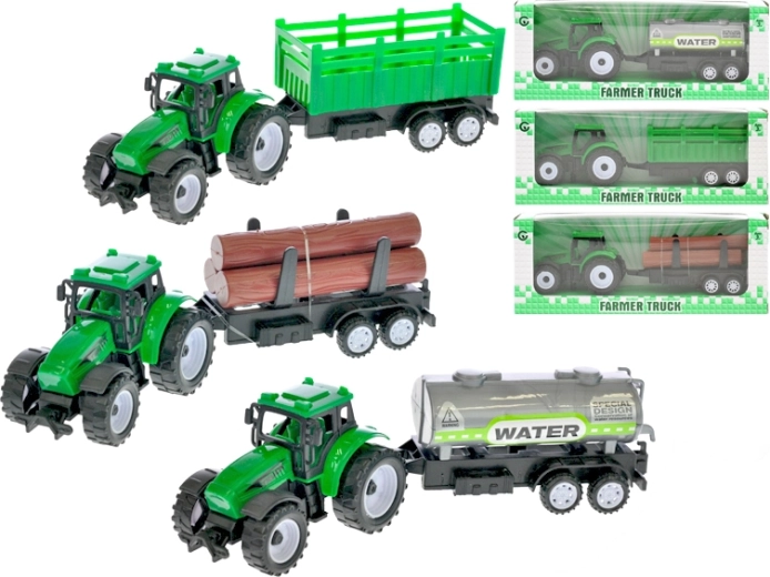 Traktor utánfutóval 21 cm visszahúzós mechanizmussal