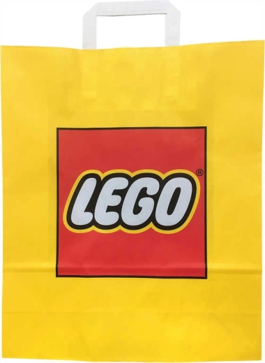 Lego reklám papír ajándéktáska sárga 34 × 35 cm - 1 db