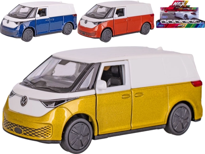 Welly Volkswagen ID. Buzz Cargo visszahúzós furgon fém modell 11,5 cm