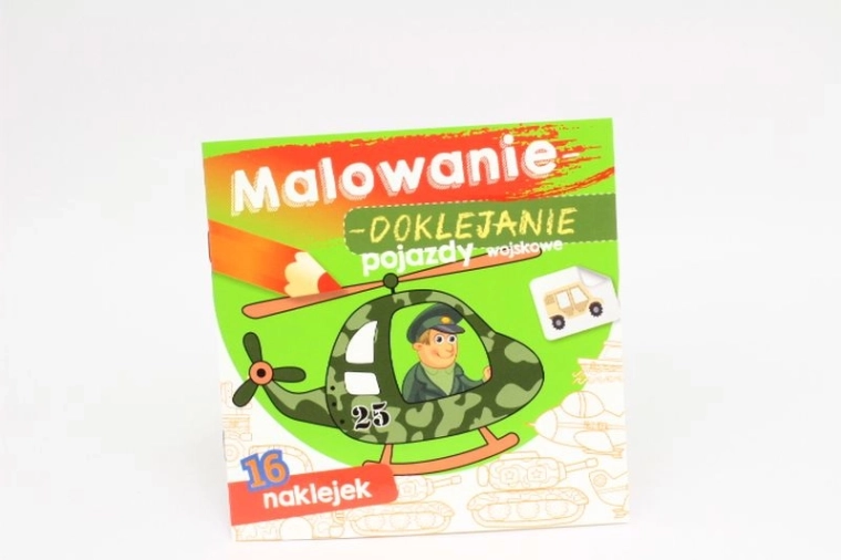 Színező és matricák – katonai járművek
