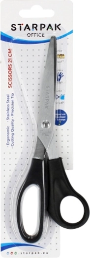Fekete irodai olló 21 cm - 1 db
