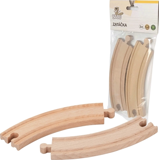 Babu fa vasúti sín – kanyar 17 cm, 2 db