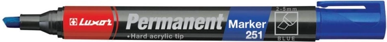 LUXOR 251 tartós jelölő 2–5 mm-es vágott heggyel – kék