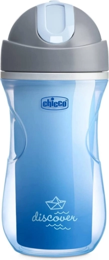 Chicco Sport termo pohár szívószállal, kék, 266 ml