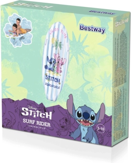 Felfújható szörfdeszka DISNEY Stitch 114 × 46 cm fogantyúkkal